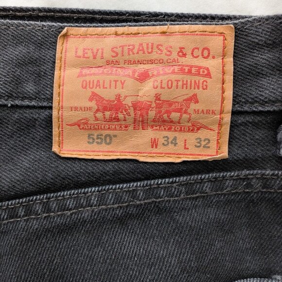 Levi’s 550 Black Relaxed Fit Jeans – Size 34x42 - Picture 3 of 9